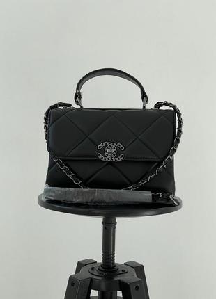 Сумка женская в стиле chanel classic black/black