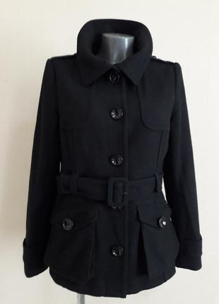 Стильное,деловое,базовое,теплое,60%шерсти,полупальто под пояс