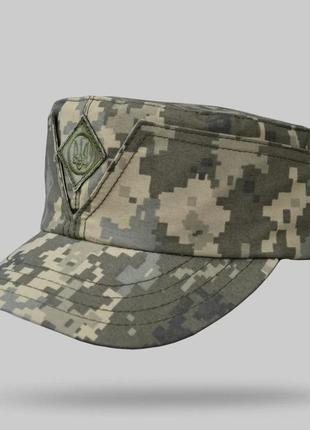 Кепка мазепинка піксель зсу з кокардою, кепка армійська статутна1 фото