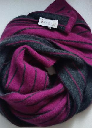 Кашеміровий шарф sandini  зі смужками2 фото