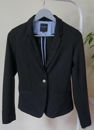 Жакет пиджак трикотажный чёрный reserved1 фото