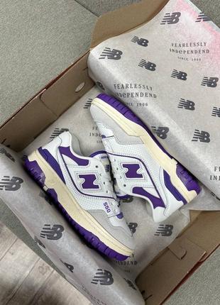 Женские кроссовки new balance 550 white violet2 фото