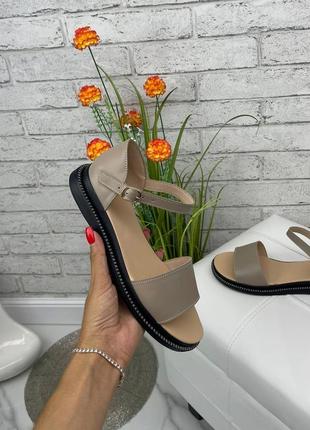 36-41 рр босоніжки нат. шкіра на платформі