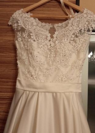 Cвяткова, випускна, весільна сукня, розмір с-м, дизайнерське пошиття.5 фото