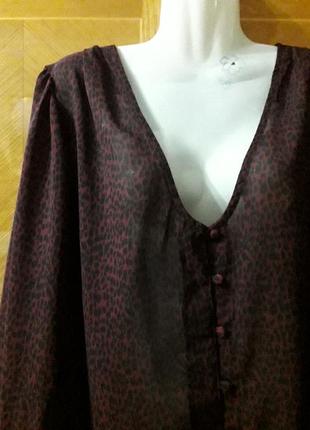 Брендовая стильная полупрозрачная блузка туника р.24 от yours