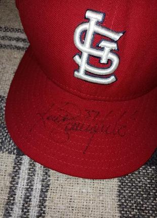 Vintage lst st. louise cardinals mens cap new era signed by kent bottenfield2 фото