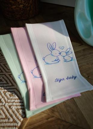Лежак для купання немовля м'яка tega кролики, blue2 фото