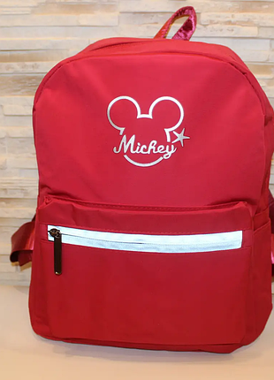 Модный женский красный рюкзак из плащевки код 7-8856