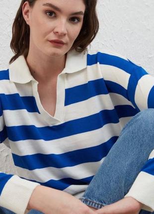 Жіночій светр поло в смужку, 42-46 розмір2 фото