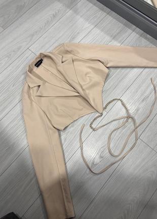 Пиджак топ  жакет блуза с цепочкой блейзер3 фото