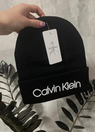 Шапка унисекс 🖤 шапка черная, шапка в стиле calvin klein келвин клейн шапка мужская женская