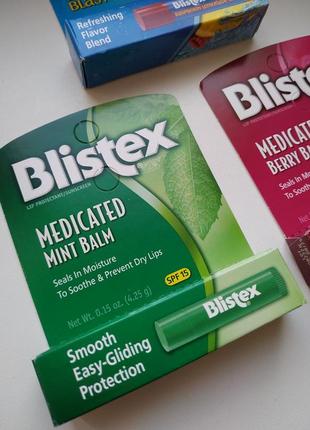 Загоювальний лікувальний бальзам для губ від blistex м'ята 4,25гр з spf 15