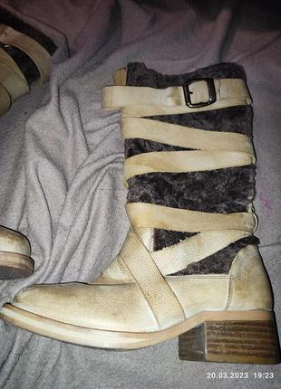 Чоботи с хутром демі р 37 натуральні