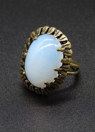 26. винтажное кольцо с большим лунным камнем, 19-й размер.