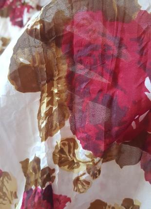 Шовковий хомут шарф 100% натуральний шовк принт троянди квіти6 фото