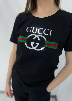 Женская футболка gucci1 фото