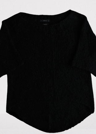 Zara чорний джемпер світшот грубого в'язання оверсайз2 фото