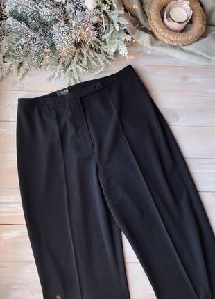 Черные женские прямые брюки премиум класса4 фото