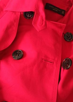 Красная куртка плащ от  zara7 фото