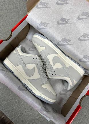 Кросівки nike sb dunk low retro silver beige4 фото