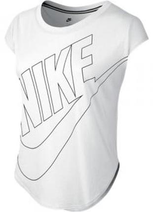 Футболка майка білосніжна з логотипом nike signal futura