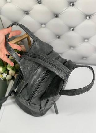 Стильний сірий рюкзак 🔥багато кольорів🔥5 фото