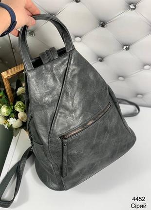 Стильний сірий рюкзак 🔥багато кольорів🔥3 фото