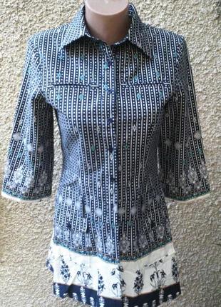 Блузка(сорочка)англія,туніка з бавовни1 фото