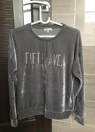 Кофта f&f, серая, бархат