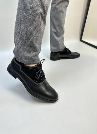 Кожаные мужские классические туфли чёрные 40-45р5 фото