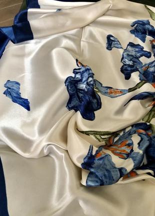Красивенный шёлковый платок 90х905 фото