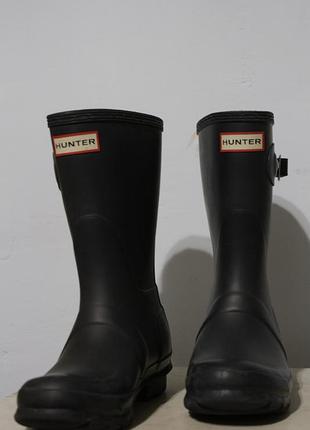 Резиновые сапоги hunter классика матовые синие добротные