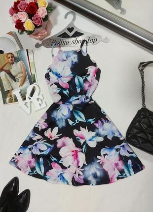 Красивое платье в цветы сарафан в цветочный принт 42 40 распродажа lipsy london