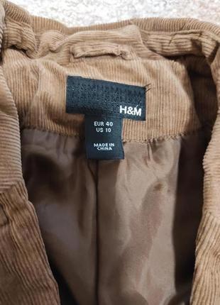 Вельветовый женский фирменный пиджак от h&amp;m8 фото