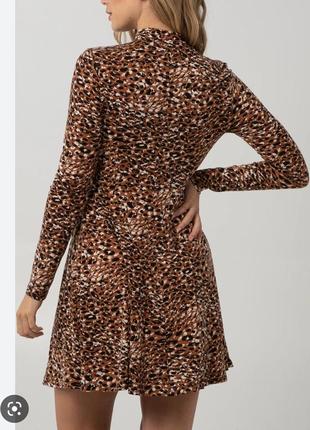 Леопардовое платье свободного кроя платье под горло гольф леопард 46 44 распродажа2 фото