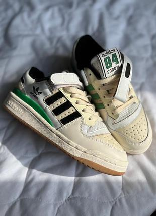 Adidas forum 84 low beige/green/black