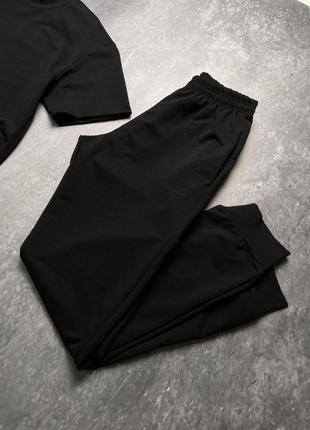 Комплект футболка + брюки loud черные4 фото