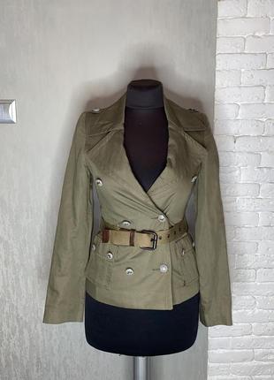 Куртка піджак жакет в стилі мілітарі льон comptoir des cotonniers , s