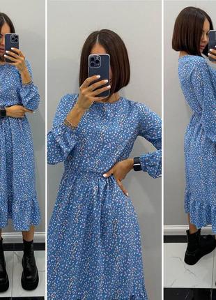 Красивое весеннее платье миди