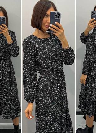 Красивое весеннее платье миди