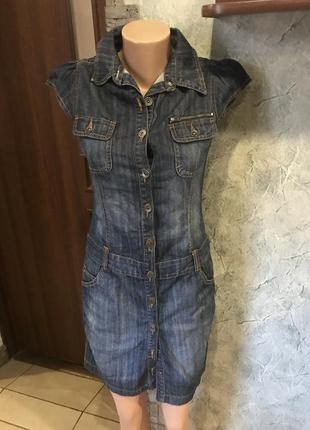 Платье джинсовое 44