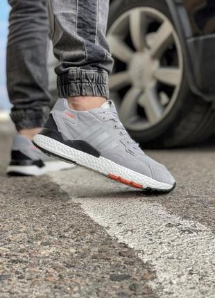 Кросівки adidas nite jogger boost 3m сірі2 фото