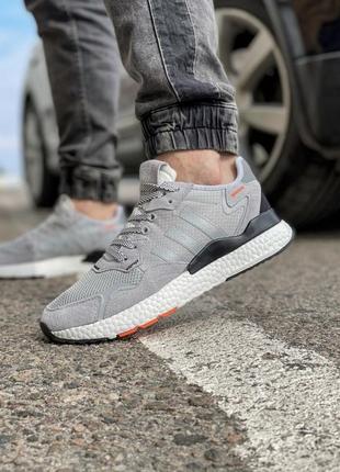 Кросівки adidas nite jogger boost 3m сірі1 фото