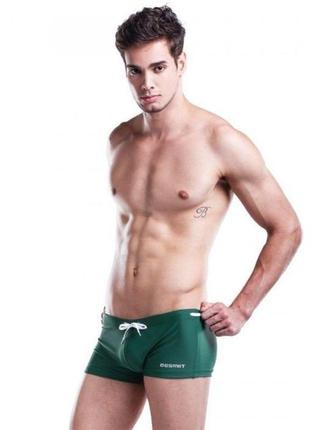 Мужские боксеры для плавания desmit зеленого цвета3 фото