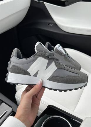 Жіночі кросівки new balance 327 grey white v2 / smb5 фото