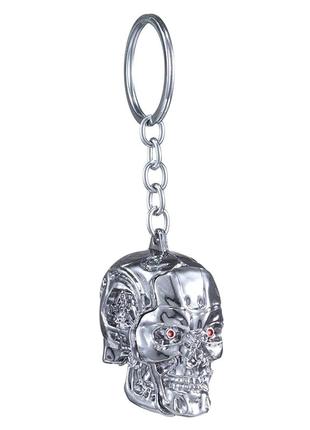 Брелок для ключей "терминатор / terminator" silver. брелок металлический на ключи. брелок мужской, женский1 фото