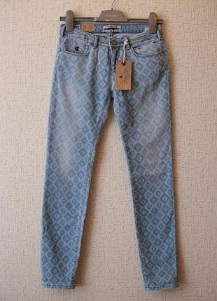 Джинси maison scotch скінні блакитні ромби