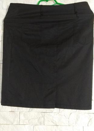 Черная юбка по колено2 фото