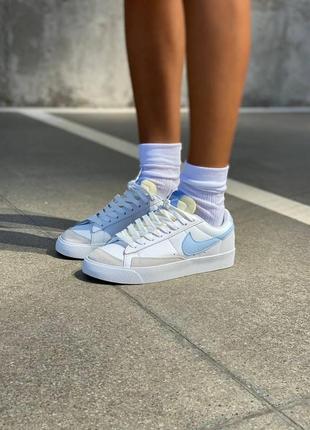 Женские кроссовки nike blazer blue white / smb