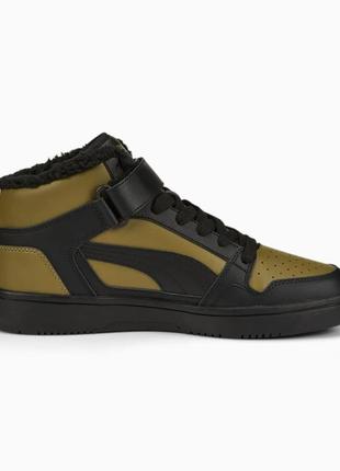 Кроссовки мужские puma rebound mid strap winter sneakers (386376 02)1 фото